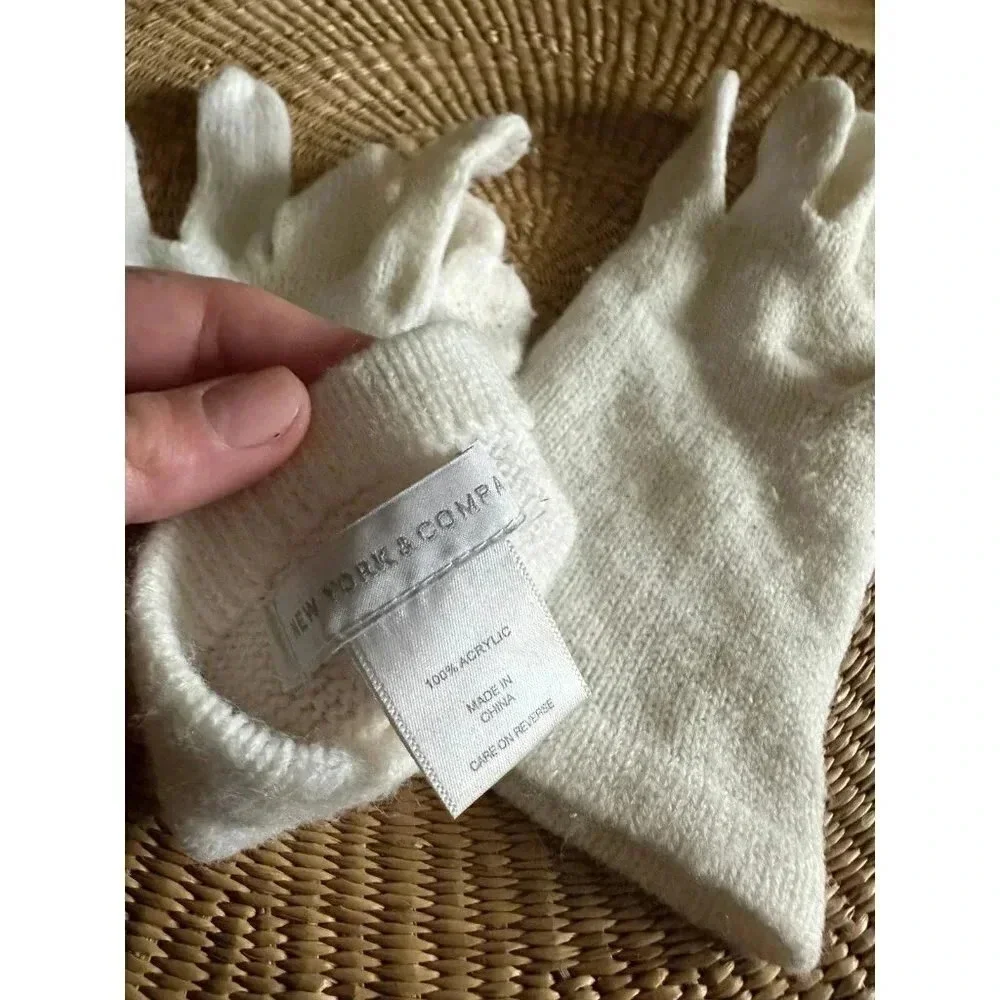New York & Company White Gloves